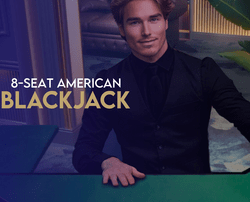 8-Seat American Blackjack de Stakelogic Live