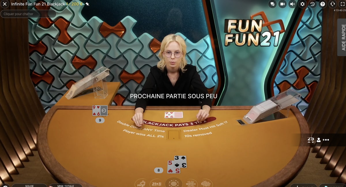 Infinite Fun Fun 21 Blackjack d'Evolution