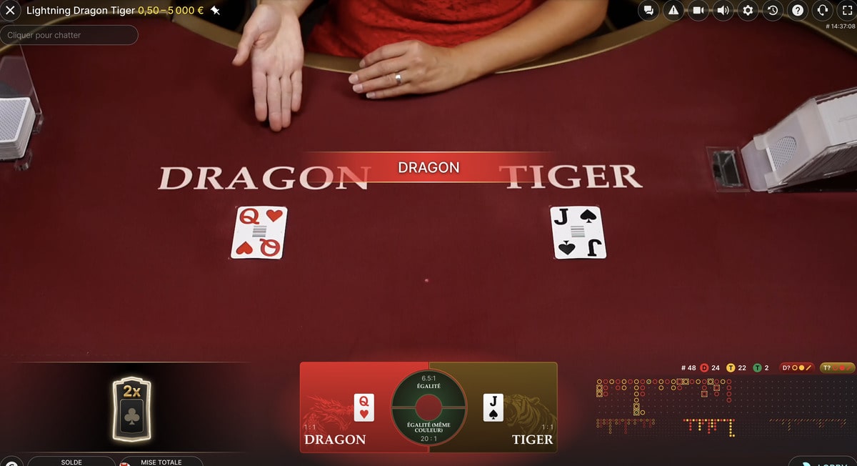 Live Croupier Dragon Tiger