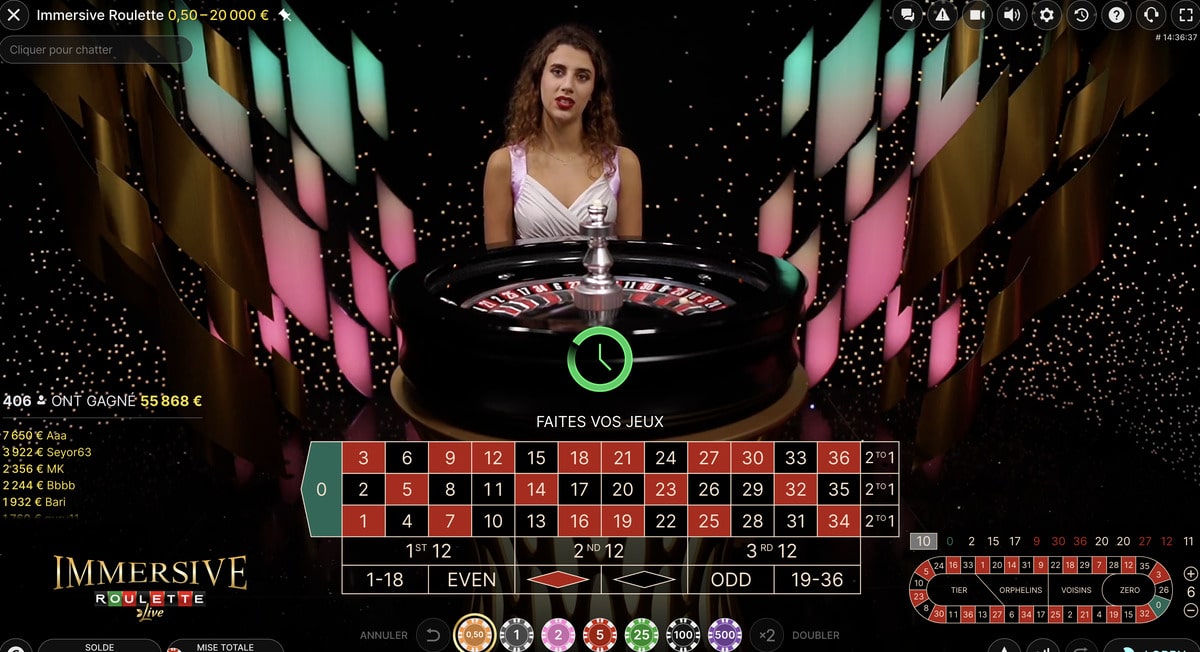 Live Croupier Immersive Roulette