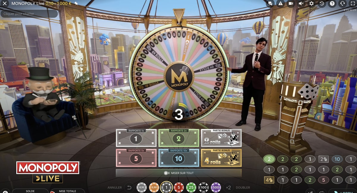 Roue de la Chance Monopoly Live