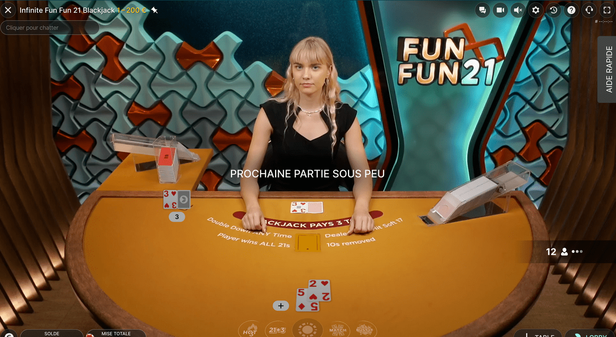 Studio du jeu Infinite Fun Fun 21 Blackjack