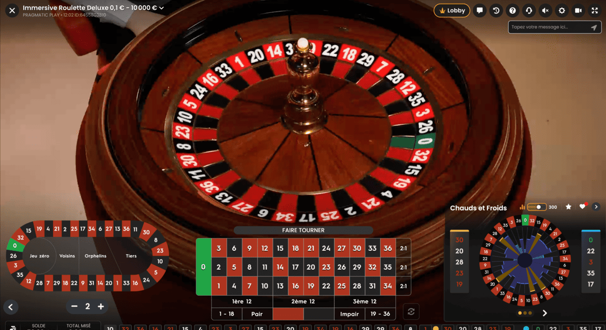 Roue Immersive Roulette Deluxe